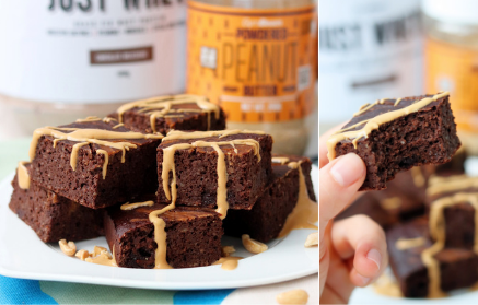 Fitness-Rezept: Schokoladen-Brownies mit Erdnussbutter und Protein