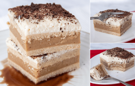 Fitness-Rezept: 3-Bit-Dessert mit Karamellpudding und Quarkglasur